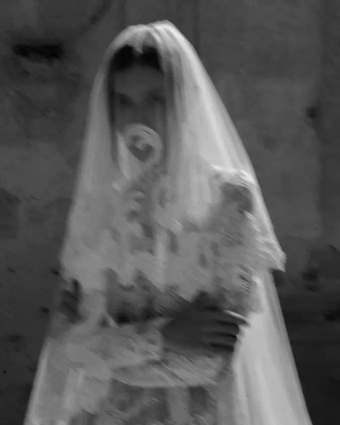 Novia con un velo etéreo en una boda de estilo clásico, representando la intimidad de una celebración bien organizada.