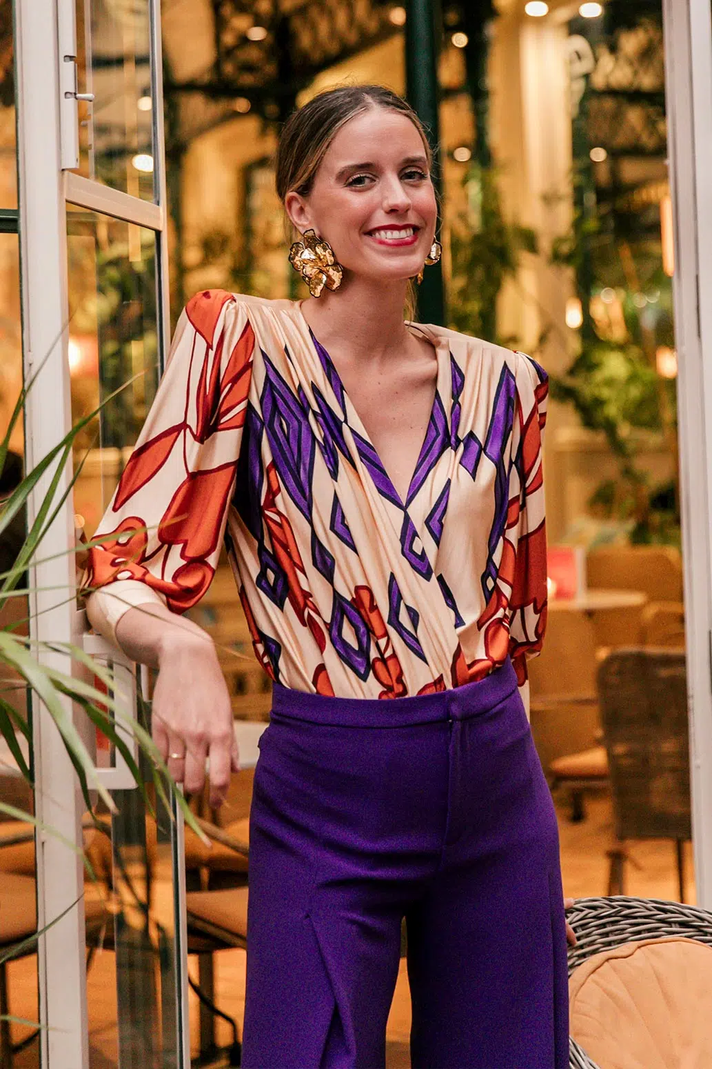 Body Samosa de Colour Nude en punto estampado con diseño cruzado, confeccionado en España.